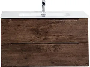 Тумба-умывальник подвесная BelBagno ETNA 100 Rovere Moro ETNA-1000-2C-SO-RW-P+ Тумба-умывальник подвесная BelBagno ETNA 100 Rovere Moro ETNA-1000-2C-SO-RW-P+, 1