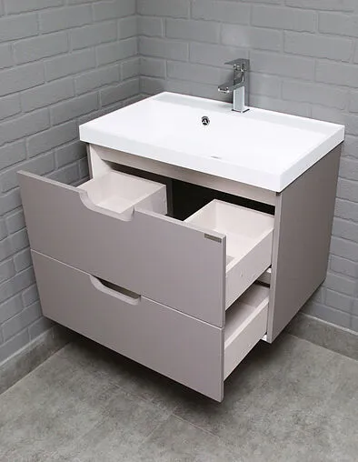 Тумба-умывальник подвесной Домино Dune 70 серый тауп DD2502T+4627173210171