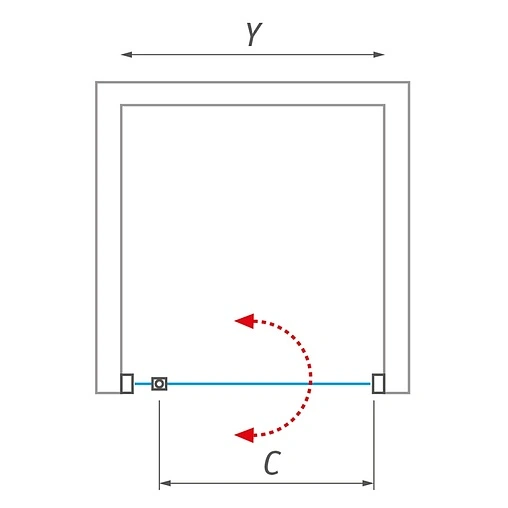 Дверь в нишу 1000мм прозрачное стекло Roltechnik Exclusive Line ECDO1N/1000 black elox 562-1000000-05-02