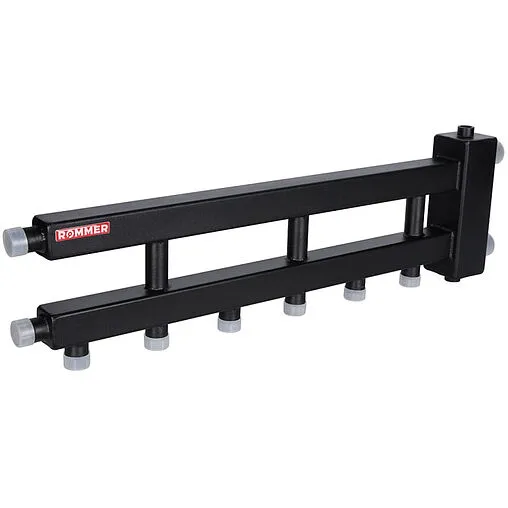 Распределительный коллектор 4 контура с гидрострелкой 1½&quot;н x 1&quot;н Rommer RDG-0060-014034