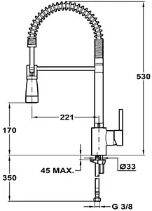 Смеситель для кухни с гибким изливом Teka ARK 939 хром 239391210, 2