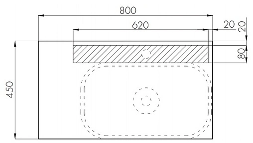 Тумба-умывальник подвесная Aquaton Мишель 80 фьорд/дуб рустикальный 1A256801MIX30+1A256603MIDR0+