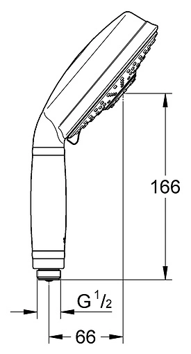 Лейка ручного душа Grohe Relexa Rustic 130 хром 27127000