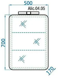 Шкаф-зеркало Aqwella Alicante 50 R дуб седой Alic.04.05/Gray Шкаф-зеркало Aqwella Alicante 50 R дуб седой Alic.04.05/Gray, 2