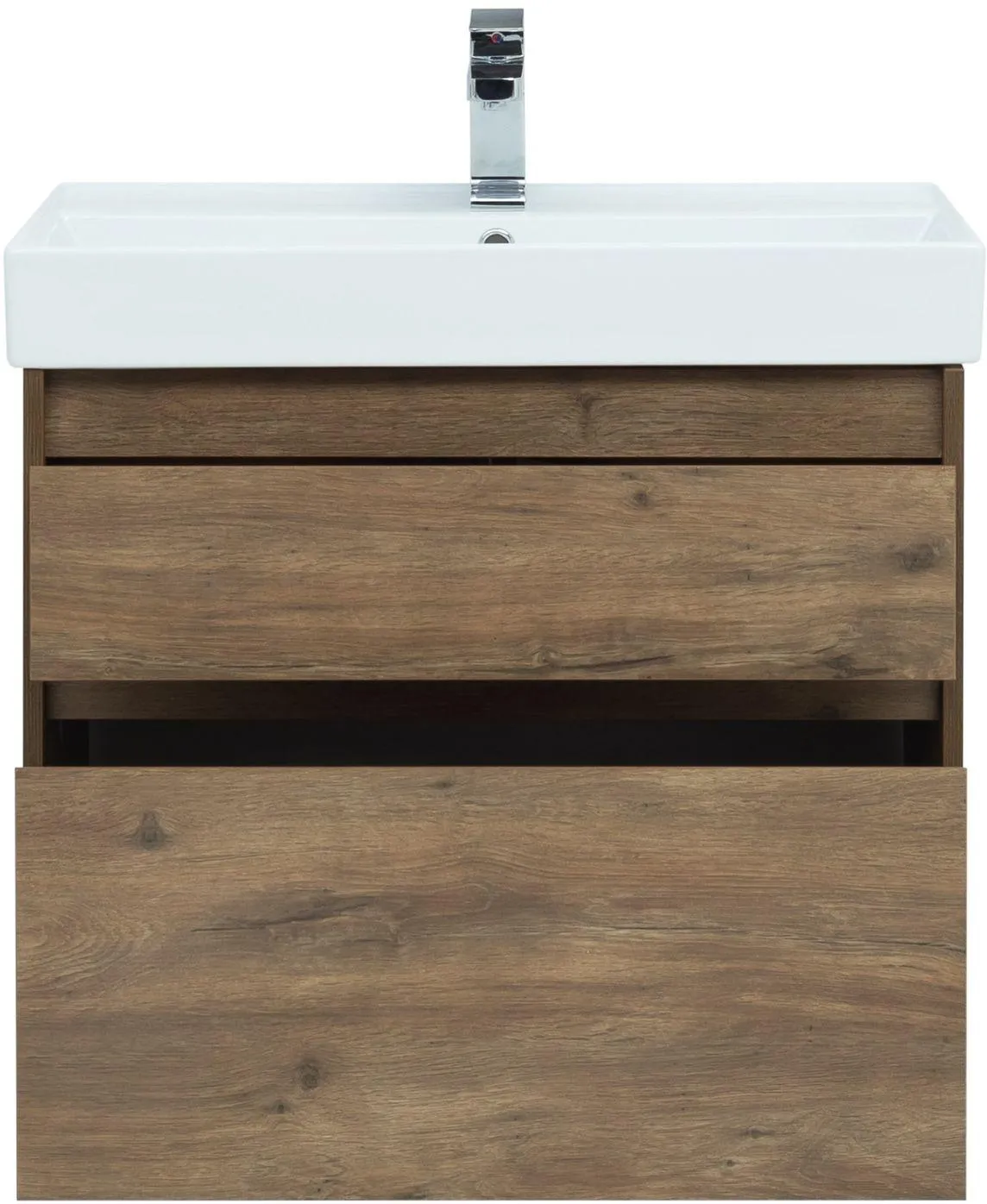 Тумба-умывальник подвесная Aquanet Nova Lite 75 дуб рустикальный 00249515+00242338