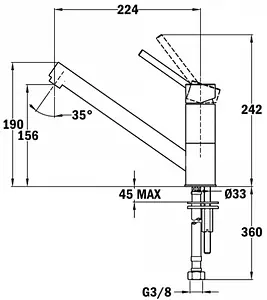 Смеситель для кухни Teka AUK 913 хром 509130210, 2