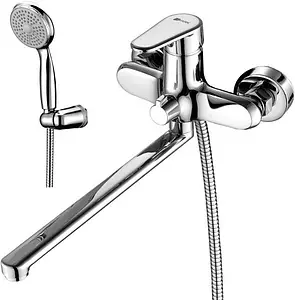 Смеситель для ванны с длинным изливом Lemark Point хром LM0351C Смеситель для ванны с длинным изливом Lemark Point хром LM0351C, 1