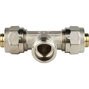 Тройник компрессионный переходной 20мм x ¾"н x 20мм Stout SFS-0011-003420 Тройник компрессионный переходной 20мм x ¾"н x 20мм Stout SFS-0011-003420, 5