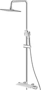 Душевая система с термостатом для душа SMARTsant Афалина хром/белый SM2308AW Душевая система с термостатом для душа SMARTsant Афалина хром/белый SM2308AW, 1