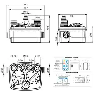 Канализационная насосная установка SFA Sanicubic 2 Pro NM Канализационная насосная установка SFA Sanicubic 2 Pro NM, 3