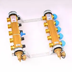 Группа коллекторная без расходомеров 5 отводов 1"в/в x ¾"ек Watts HKV 10004178 Группа коллекторная без расходомеров 5 отводов 1"в/в x ¾"ек Watts HKV 10004178, 3