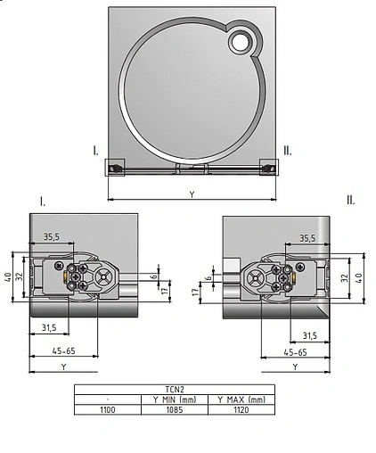 Дверь в нишу 1100мм прозрачное стекло Roltechnik Tower Line TCN2/1100 731-1100000-01-02