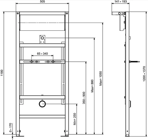 Инсталляция для писсуара Cersanit Aqua 63387
