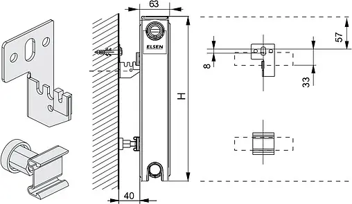 Радиатор стальной панельный Elsen ERV тип 11 500 x 1000 мм ERV110510