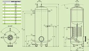 Буферная емкость Drazice NADO 1000/140 v2 121580391, 2