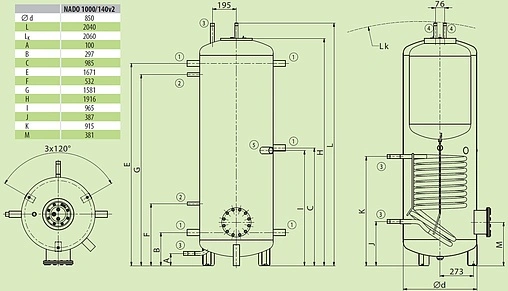 Буферная емкость Drazice NADO 1000/140 v2 121580391