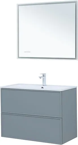 Тумба-умывальник Aquanet Арт 90 мисти грин 00313276+00318928