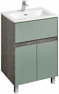 Тумба-умывальник Aquaton Форест 60 дуб рошелье/сумеречный голубой 1A278201FR9C0, 1