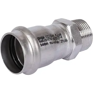 Муфта пресс переходная 28мм x ¾"н Sanha NiroSan 9243G 69243G2834 Муфта пресс переходная 28мм x ¾"н Sanha NiroSan 9243G 69243G2834, 1