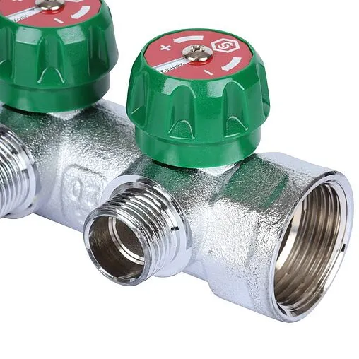 Коллектор регулирующий проходной 2 отвода 1&quot;в/н x ½&quot;к Stout SMB-6850-011202