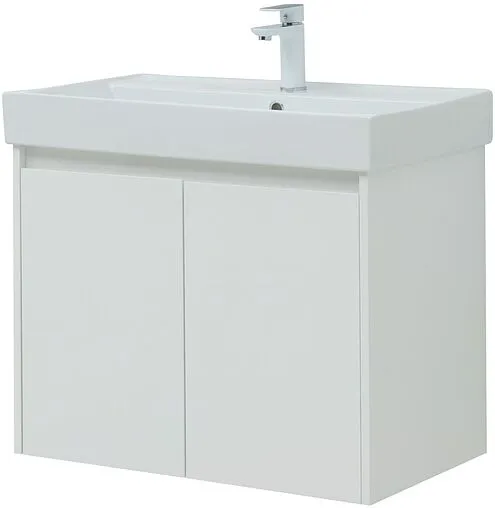 Тумба-умывальник Aquanet Nova Lite 75 белый глянец 00298850+00242338