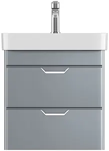 Тумба-умывальник подвесная ISVEA Fonte 48 серый 21SQS104048I+10SQ50048SV, 4