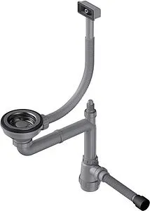 Сифон бутылочный для мойки с переливом Omoikiri WK-1-S-GM 4956492 Сифон бутылочный для мойки с переливом Omoikiri WK-1-S-GM 4956492, 1