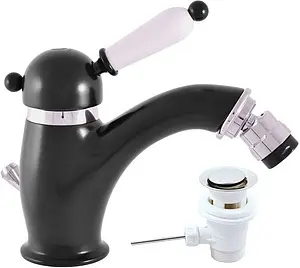 Смеситель для биде Rav Slezak Labe чёрный матовый/хром L545.5KCMATC Смеситель для биде Rav Slezak Labe чёрный матовый/хром L545.5KCMATC, 3