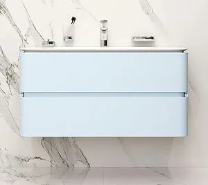 Тумба под умывальник подвесная Am.Pm Sensation 100 светло-голубой M30FHX1002BG, 3