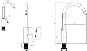Смеситель для кухни Aquatek Вега хром AQ1082CR Смеситель для кухни Aquatek Вега хром AQ1082CR, 2