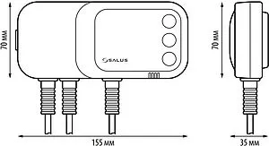 Контроллер для управления насосом отопления Salus PC11, 2