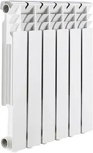 Радиатор алюминиевый 6 секций Rommer Optima 500 RAL-0210-050006, 1