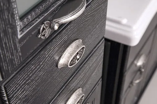 Шкаф-пенал напольный Aquaton Жерона 35 L черное серебро 1A158903GEM5L