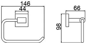 Держатель для запасных рулонов Timo Selene чёрный матовый 12041/03, 2