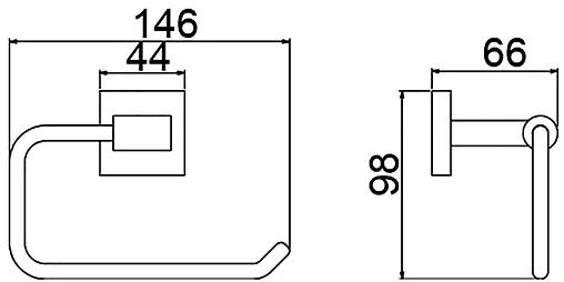Держатель для запасных рулонов Timo Selene чёрный матовый 12041/03 Держатель для запасных рулонов Timo Selene чёрный матовый 12041/03