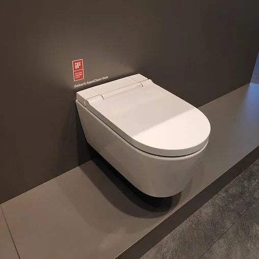 Умный унитаз-биде подвесной безободковый Geberit AquaClean Sela белый 146.224.11.1