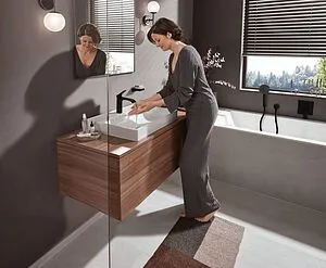 Смеситель для раковины Hansgrohe Vivenis 110 чёрный матовый 75022670 Смеситель для раковины Hansgrohe Vivenis 110 чёрный матовый 75022670, 4