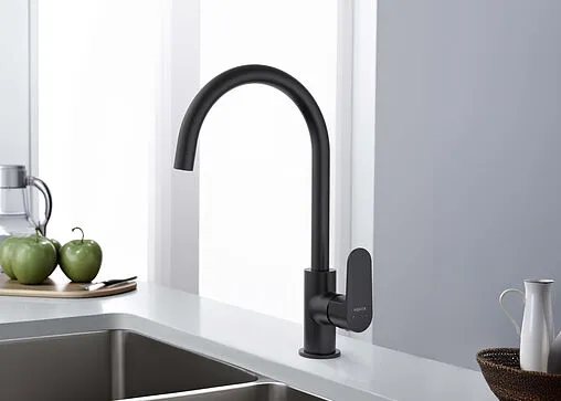 Смеситель для кухни Aquatek Оберон чёрный матовый AQ1282MB