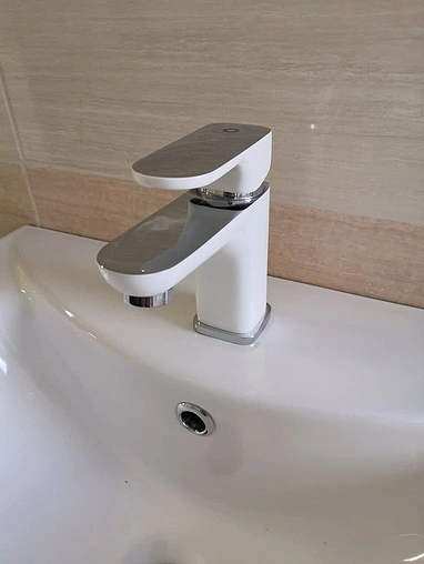 Смеситель для раковины Rav Slezak Yukon белый/хром YU127.5KCB