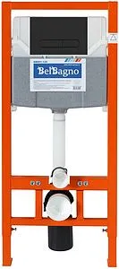 Инсталляция для подвесного унитаза Set 3 в 1 BelBagno BB001-120/BB007-PR-NERO.M с кнопкой черный матовый Инсталляция для подвесного унитаза Set 3 в 1 BelBagno BB001-120/BB007-PR-NERO.M с кнопкой черный матовый, 4