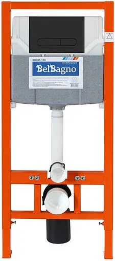 Инсталляция для подвесного унитаза Set 3 в 1 BelBagno BB001-120/BB007-PR-NERO.M с кнопкой черный матовый Инсталляция для подвесного унитаза Set 3 в 1 BelBagno BB001-120/BB007-PR-NERO.M с кнопкой черный матовый