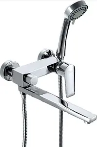 Смеситель для ванны с длинным изливом D&K Rhein Lessing хром DA1323301 Смеситель для ванны с длинным изливом D&K Rhein Lessing хром DA1323301, 1