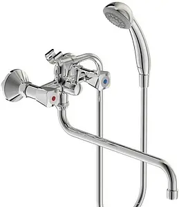 Смеситель для ванны с длинным изливом Vidima Practic хром BA230AA, 1