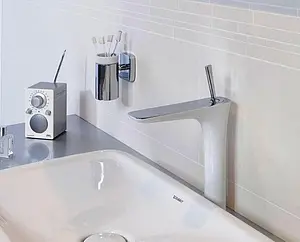 Стакан Hansgrohe PuraVida хром/белый 41504000 Стакан Hansgrohe PuraVida хром/белый 41504000, 3