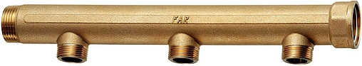 Коллектор распределительный проходной 3 отвода 1&quot;в/н x ¾&quot;н Far FK 3617 134