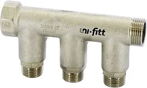 Коллектор запорный проходной 3 отвода ¾&quot;в/н x ½&quot;к Uni-fitt 420N3230, 5