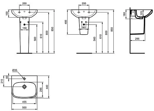 Пьедестал Ideal Standard i.Life A белый T471201