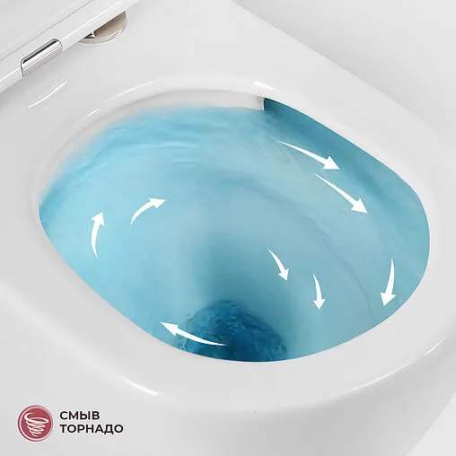 Унитаз подвесной безободковый Cezares Relax Tornado белый CZR-38088-49-TH-TOR/SC