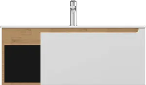 Тумба-умывальник подвесная ISVEA Onda Plus 100 белый/дуб 21OPS063100I+10SL50101SV, 1