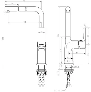 Смеситель для кухни Lemark Ursus чёрный матовый LM7205BL Смеситель для кухни Lemark Ursus чёрный матовый LM7205BL, 2